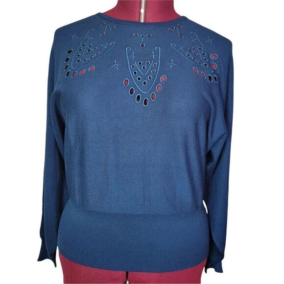 Joseph A Poseidon Blue Women's Sweater (size S) - Picture 1 of 7